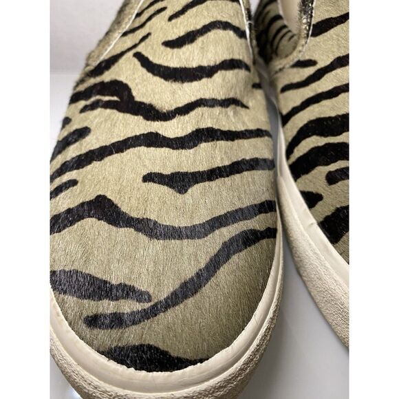 Madewell Sidewalk Slip-On Sneakers Women's 11 (Men's 9.5) Zebra Calf Hair Shoes - Picture 4 of 15